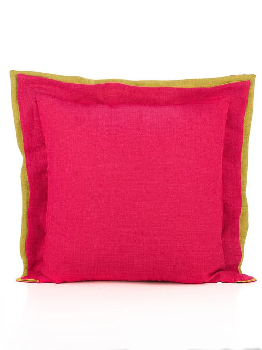 Capri Cushion Cover- Fuschia & Mustard - FineFamilyGoods