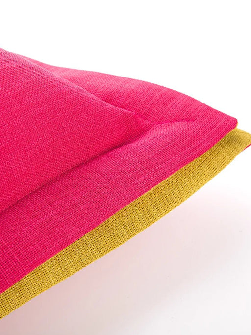 Capri Cushion Cover- Fuschia & Mustard - FineFamilyGoods