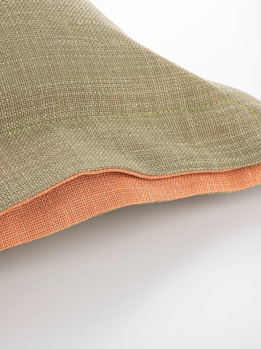 Capri Cushion Cover- Olive & Peach - FineFamilyGoods