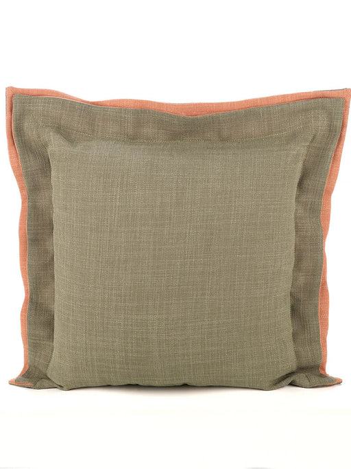 Capri Cushion Cover- Olive & Peach - FineFamilyGoods