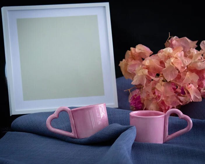 Ceramic Heart-Handle Pink Espresso Cup - FineFamilyGoods