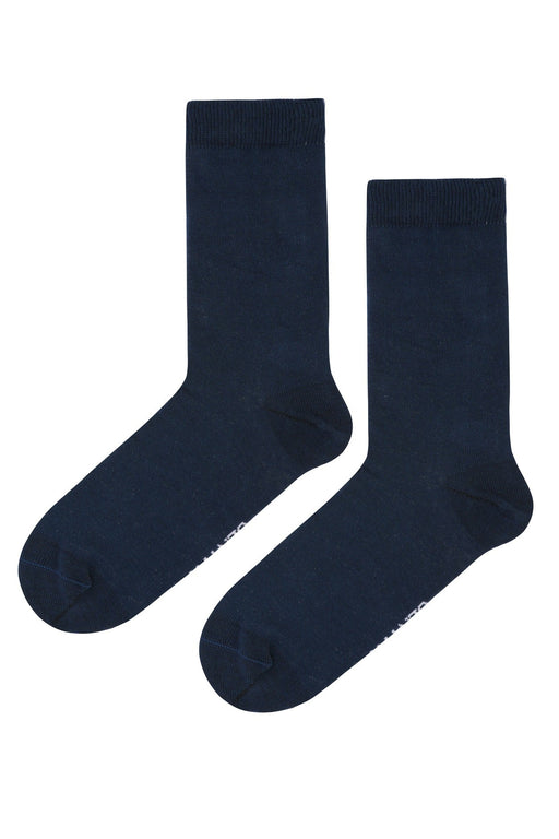 Classic Navy and Orange Socks Set of 2 - FineFamilyGoodsMedium (7 - 9)