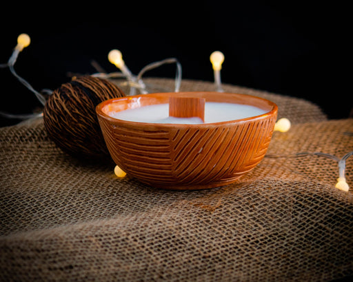 Coconut Scent Handmade Ceramic Soy Wax Candle - FineFamilyGoods