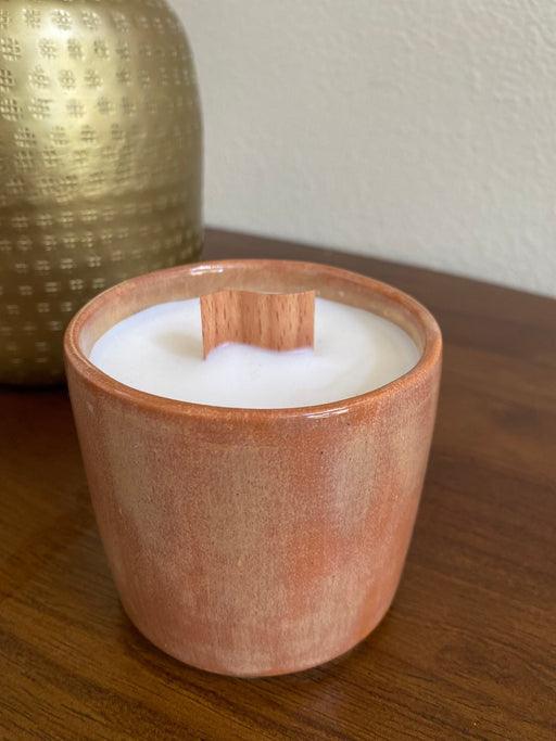 Coconut Scent Handmade Ceramic Soy Wax Candle - FineFamilyGoods