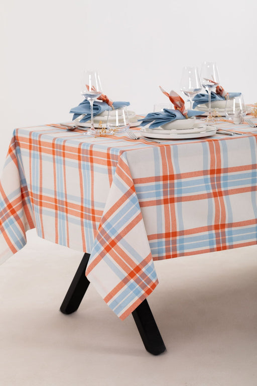 Easter Table Set - Blue & Orange - FineFamilyGoods63"x 94"