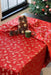 Jacquard Christmas Holly Berry Plant Tablecloth- Red & Gold - FineFamilyGoods59"x 94"