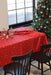 Jacquard Christmas Tablecloth- Red & Gold - FineFamilyGoods59"x 94"