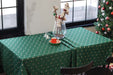 Jacquard Christmas Tree Tablecloth- Green & Gold - FineFamilyGoods59"x 94"