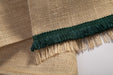 Jute Placemat with Green Fringe - FineFamilyGoods