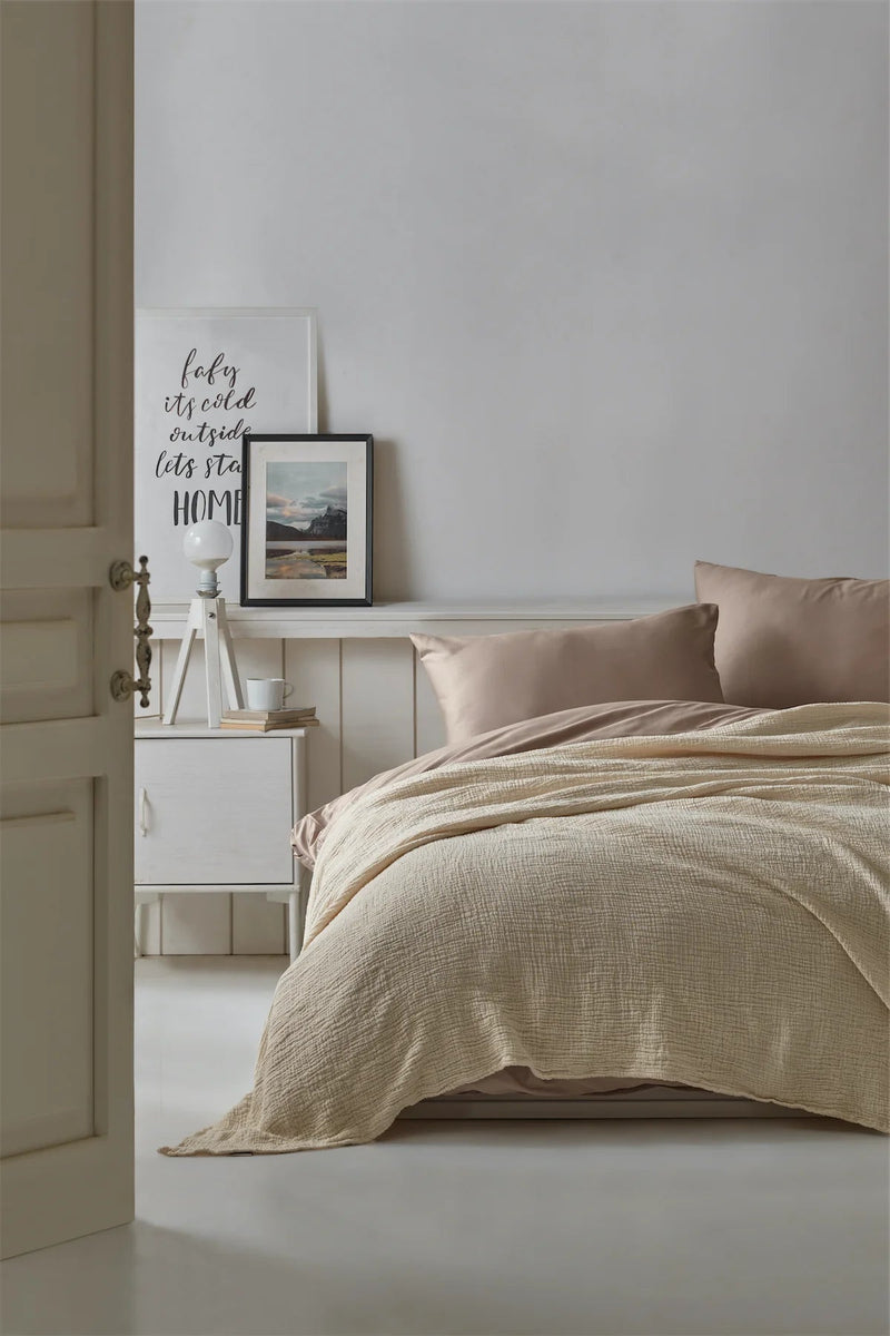Natural Muslin Throw Blanket - FineFamilyGoods