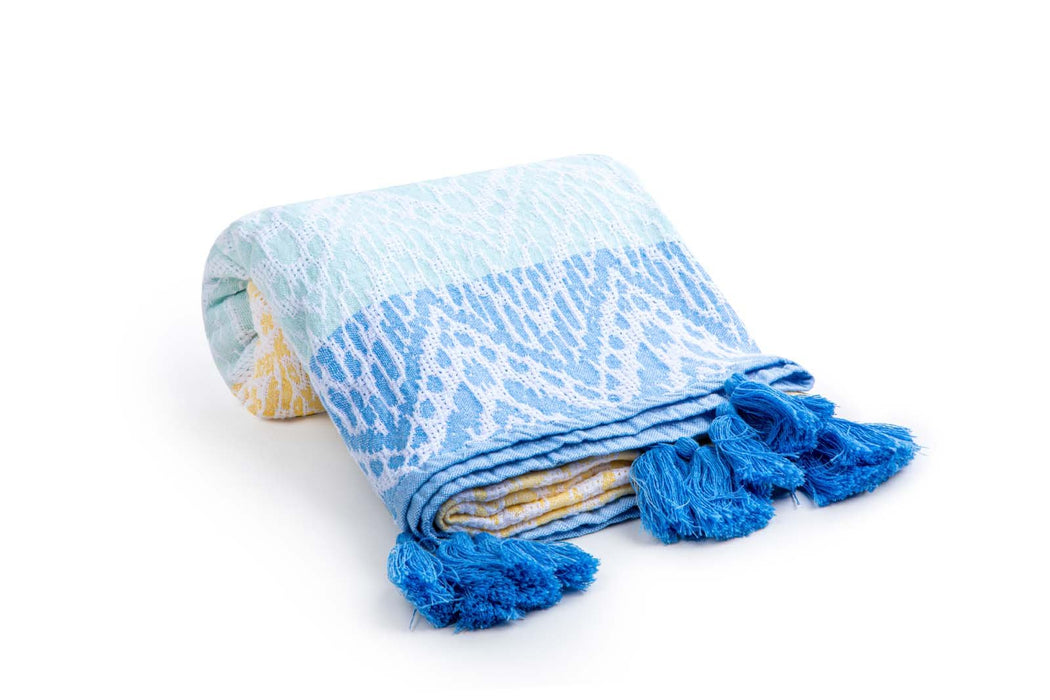 Peshtemal Beach Towel Blue Wave - FineFamilyGoods