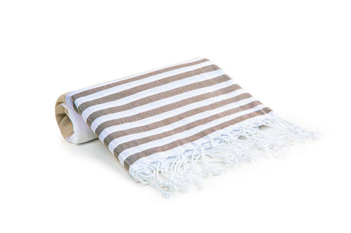 Peshtemal Towel Cappuccino Stripe - FineFamilyGoods