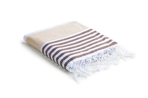 Peshtemal Towel Cappuccino Stripe - FineFamilyGoods