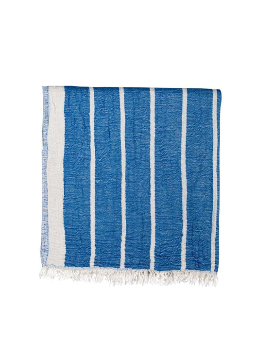 Peshtemal Towel Crinkle Muslin Blue - FineFamilyGoods