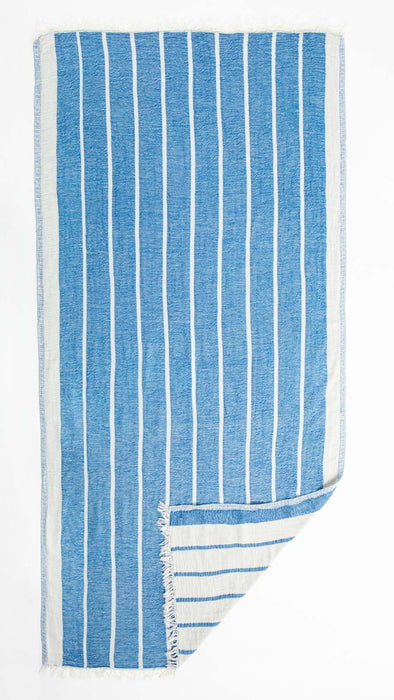 Peshtemal Towel Crinkle Muslin Blue - FineFamilyGoods