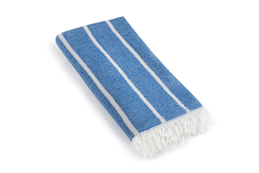 Peshtemal Towel Crinkle Muslin Blue - FineFamilyGoods