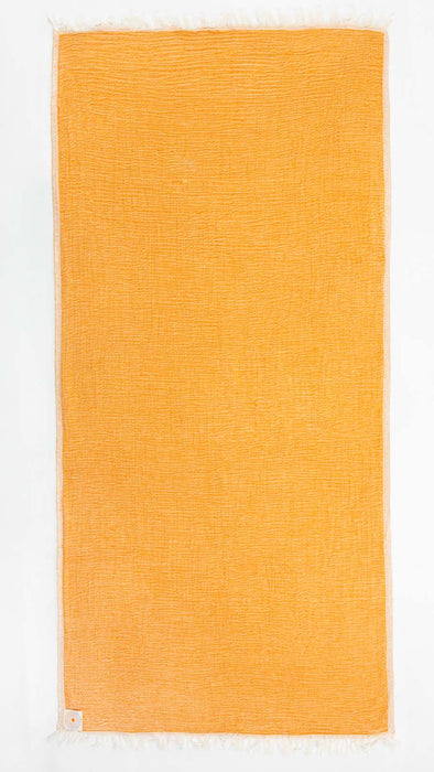 Peshtemal Towel Crinkle Muslin Mustard - FineFamilyGoods