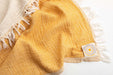 Peshtemal Towel Crinkle Muslin Mustard - FineFamilyGoods