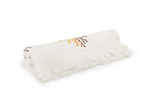 Peshtemal Towel Crinkle Muslin Tree Yellow & Brown - FineFamilyGoods