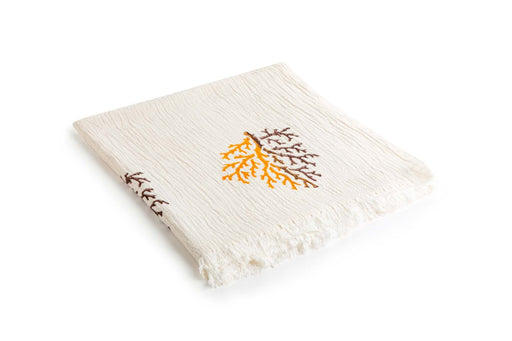 Peshtemal Towel Crinkle Muslin Tree Yellow & Brown - FineFamilyGoods