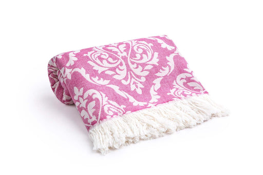 Peshtemal Towel Damask Pink - FineFamilyGoods