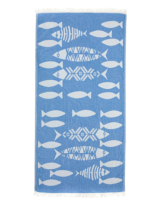 Peshtemal Towel Salt Life Blue - FineFamilyGoods