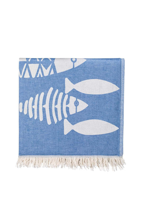 Peshtemal Towel Salt Life Blue - FineFamilyGoods