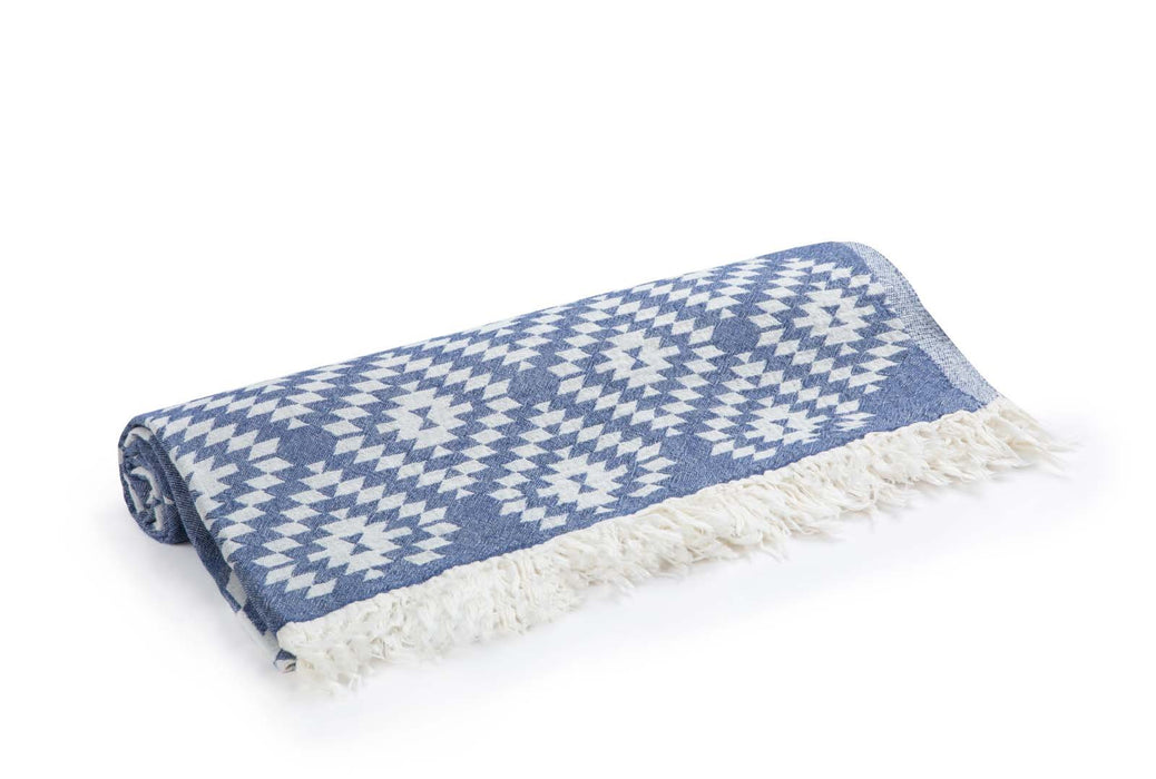 Peshtemal Towel Southwestern Blue - FineFamilyGoods