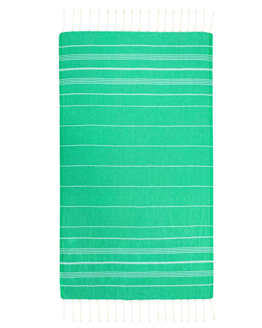 Peshtemal Towel White Stripe Green - FineFamilyGoods