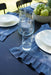 Placemat Capri with Ruffle- Indigo - FineFamilyGoods