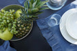 Placemat Capri with Ruffle- Indigo - FineFamilyGoods