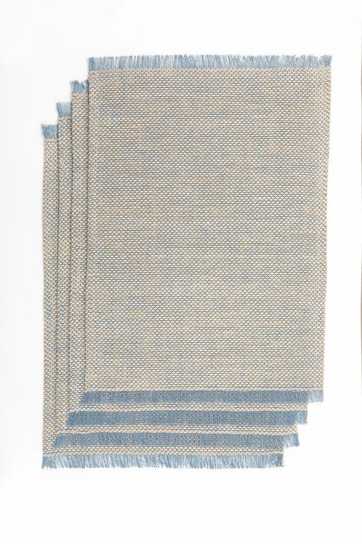 Placemat Panama with Indigo Fringe - FineFamilyGoods