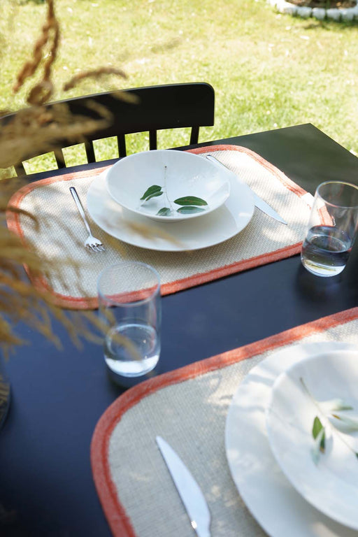 Placemat Panama with Terracotta Border - FineFamilyGoods