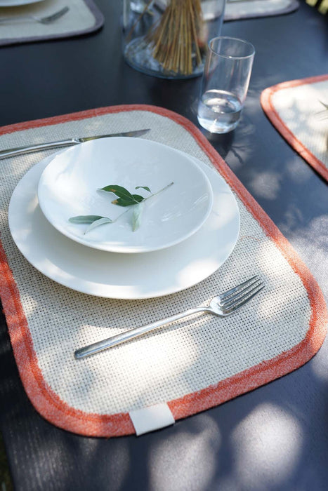 Placemat Panama with Terracotta Border - FineFamilyGoods