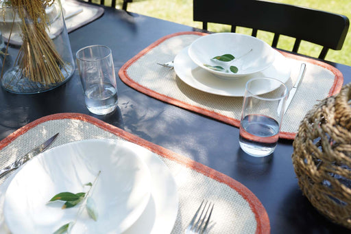 Placemat Panama with Terracotta Border - FineFamilyGoods