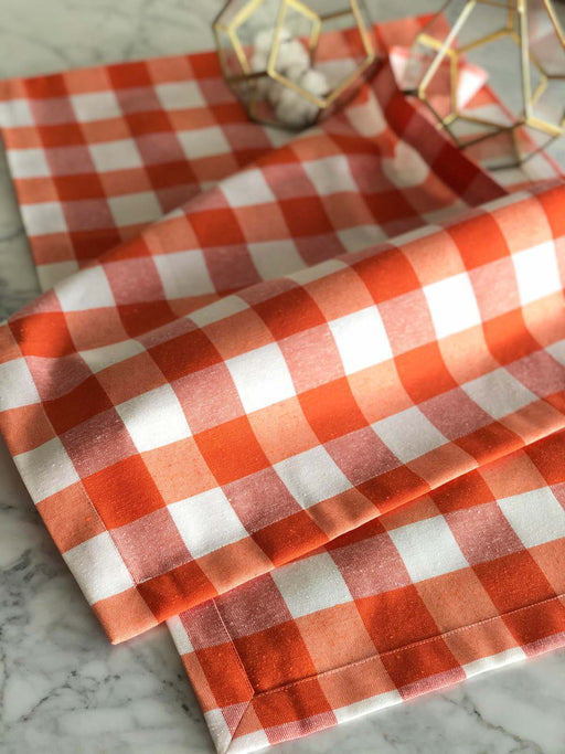 Plaid Runner- Orange - FineFamilyGoods