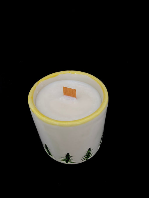 Vanilla Scent Handmade Ceramic Christmas Soy Wax Candle - FineFamilyGoods