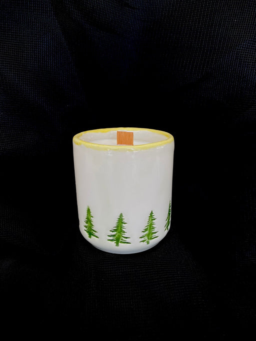 Vanilla Scent Handmade Ceramic Christmas Soy Wax Candle - FineFamilyGoods