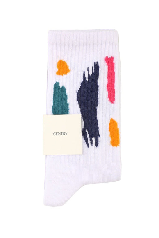 White Socks With Fun Colors - FineFamilyGoodsMedium (7-9)