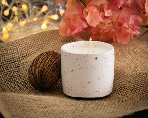 Ylang-Ylang Scent Handmade Ceramic Soy Wax Candle - FineFamilyGoods